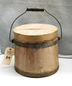 Early Banded Wooden Firkin