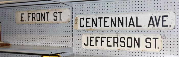 3 Vintage Street Signs