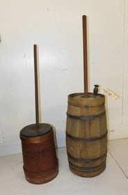 2 Early Standing Butter Churns