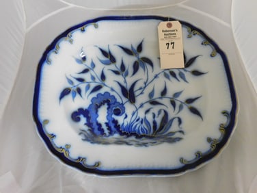 LG Flow Blue "Indian Plant" Platter