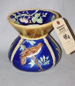 7 1/2"H.. "Forester " Majolica Cuspidor