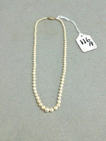 20" Strand of Pearls w/14K YG Clasp