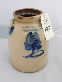 2 Gal. Blue Decor. Crock