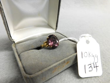 10K yg Amethyst Lady's Ring