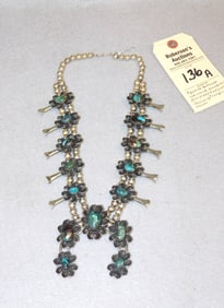S.P. Squash Blossom Beaded Necklace