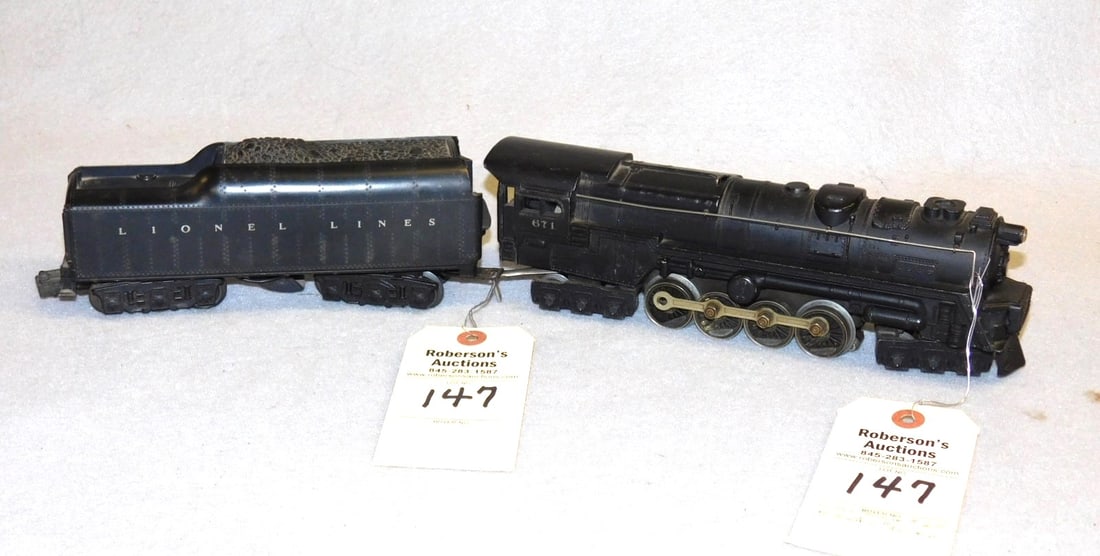 2 Pcs. Lionel Engines # 671 w/Tender # 2674W (1 of 2)