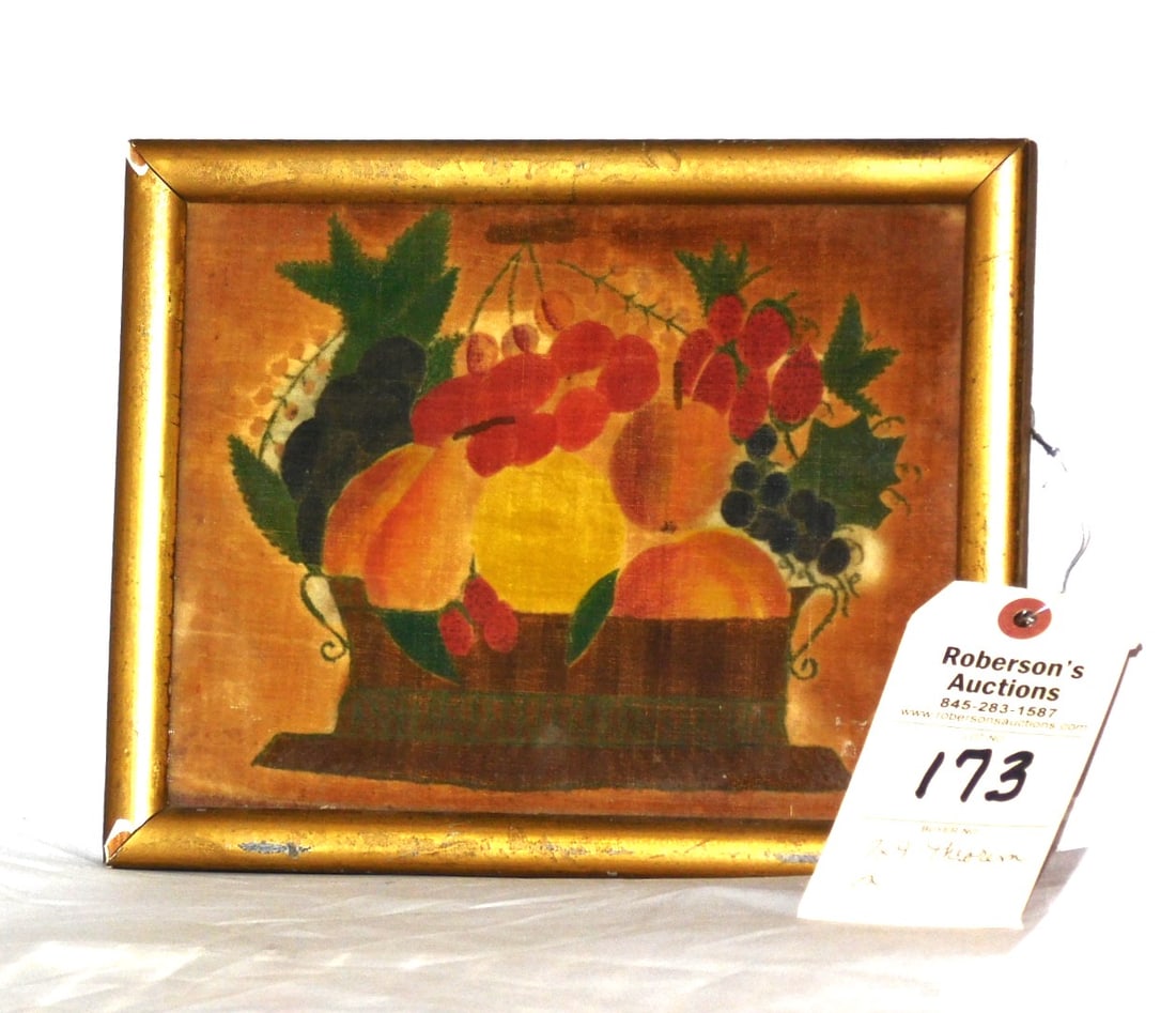 19th C. 7"x 9"  W/C  Fruit Still Life Theorem (1 of 2)