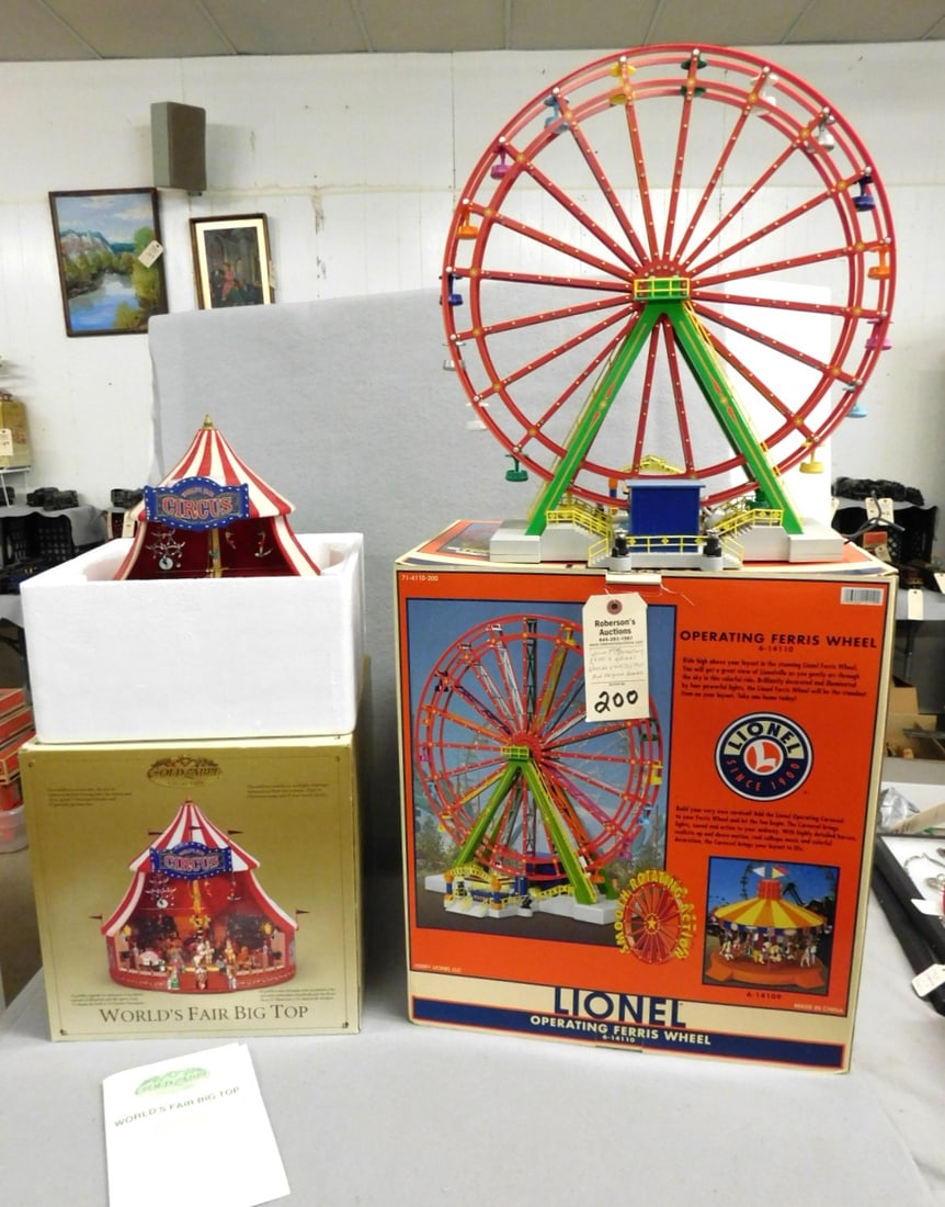 2 Pc. Lionel Operating Ferris Wheel & World's Fair Big Top (1 of 4)
