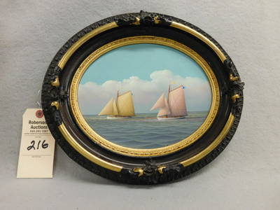 8" x 10" O/B Dbl. Sloop by George Nemethy