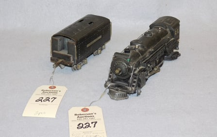 2 Pc. Lionel Gray Engine # 225-E w/Tender 225-W