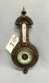 Fancy Mahogany Case Barometer