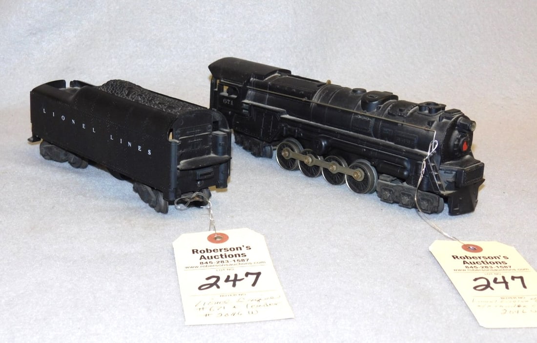 Lionel Engine #671 w/Tender # 2046W (1 of 2)