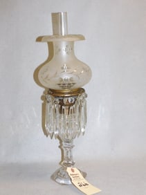 18"H Glass Hurricane Lamp