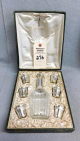 7 Pc. French Silver Liquor Set