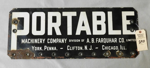 12x30" Porcelain Machinery Sign