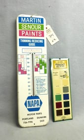 2 Vintage Tin Paint Advertisements