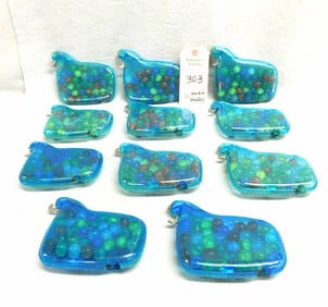 11 Vintage Marble Shooters w/Marbles