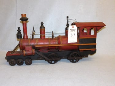 Custom Made Red Wooden Locomotive