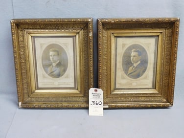 Pr. Deep Ornate Gold Gilt Frames