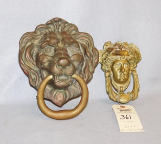 2 Brass Doorknockers