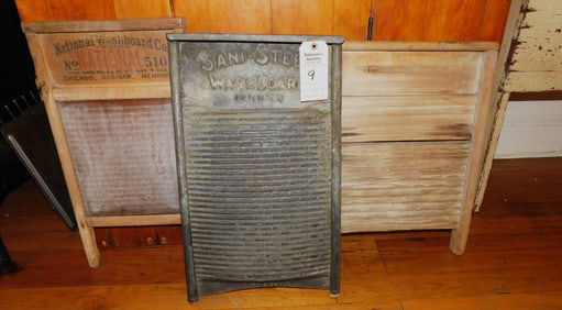 3 Vintage Washboards