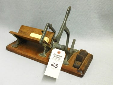 Early Iron & Wood Cheese Slicer