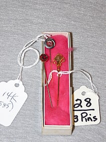 3 Vintage Stick Pins