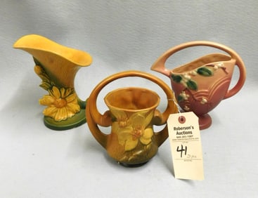3 Pcs. Roseville Pottery