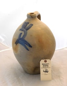 2 Gal. Pear Shaped Blue Decor.Jug