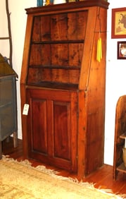 19thC.Canted Back Pine Cupboard