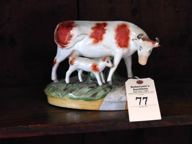Staffordshire Cow & Calf Figural