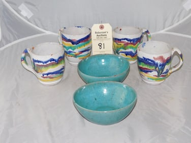 6 Pcs. A.R. Cole Pottery
