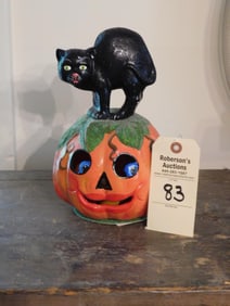 Artisan 10"H. Papier Mache Pumpkin