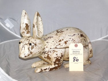 Folk Art Style Wooden Full Sz. Rabbit