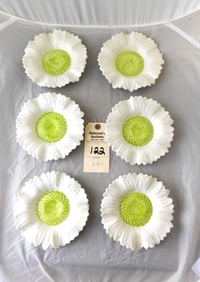 6 Italian Sunflower Dessert Plates