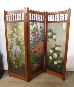Handpainted Dressing Screen