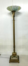 Standing Brass Torchere Lamp