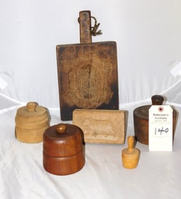 6 Wooden Butter Prints
