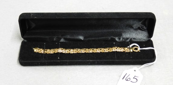 14K yg Byzantine Bracelet