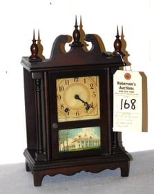 Miniature Pillar & Scroll Shelf Clock