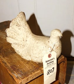 Sm. Iron Fantail Pigeon Figural