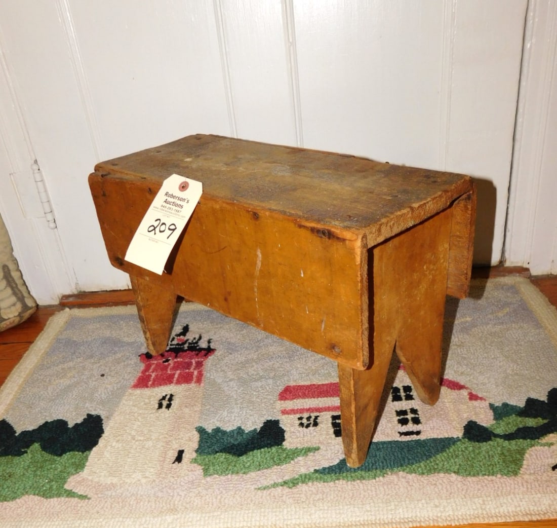 Early Pine Miniature Bench: Early Pine Miniature Bench in GD Cond.