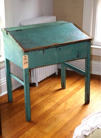 Early Pine Slant Front Desk