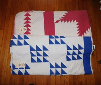 2 Handstitched & Machine Quilts