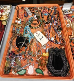 Lg. Tray Lot of Costume Jewelry