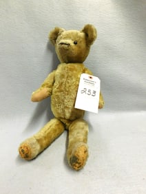 19"H. Early Humpback Mohair Teddy