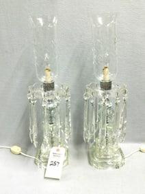 Pr. Etched Glass Lamps