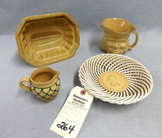 4 Pcs of Early Yellow Ware