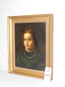 17"x 14" O/C Portrait of Young Girl