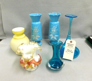 6 Art Glass Vases